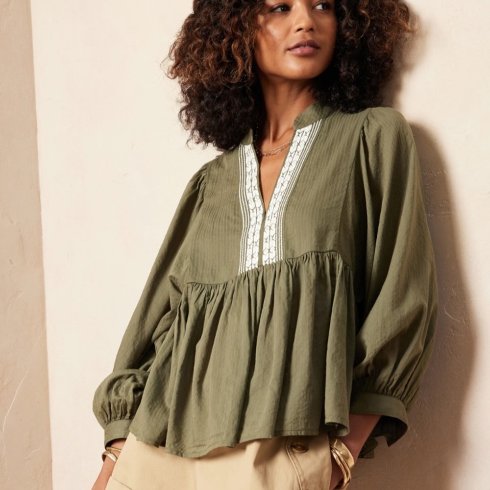 Banana Republic Embroidered Blouse